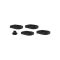 Set 4 amortizoare antivibratii 40 × 56 mm, H = 10 mm, suruburi incluse