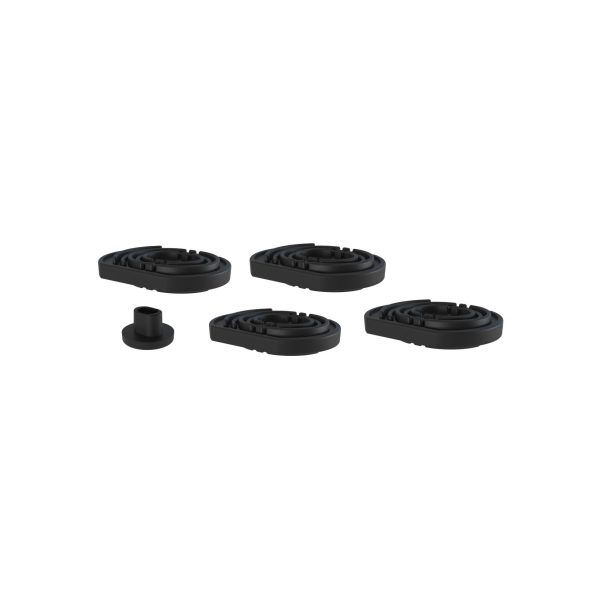 Set 4 amortizoare antivibratii 40 × 56 mm, H = 10 mm, suruburi incluse