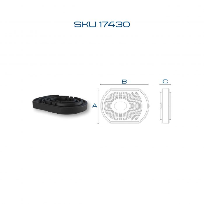 Set 4 amortizoare antivibratii 40 × 56 mm, H = 10 mm, suruburi incluse