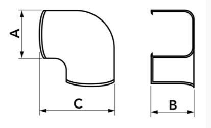 Curba canal 90 de grade OPTIMA CP CP62 - OPT WHITE 11106007