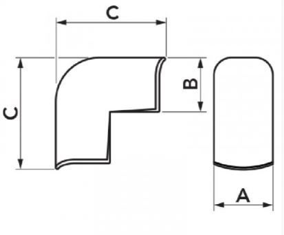 Curba unghi exterior OPTIMA GRI ANTR. CAE 75-OPT SCD100162