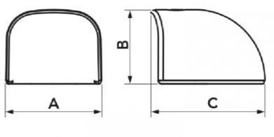 Terminatie cu cot OPTIMA GRI ANTR. TC 75-OPT SCD100176