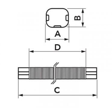 Canal mascare flexibil OPTIMA GRI ANTR. MF 75-OPT SCD100179