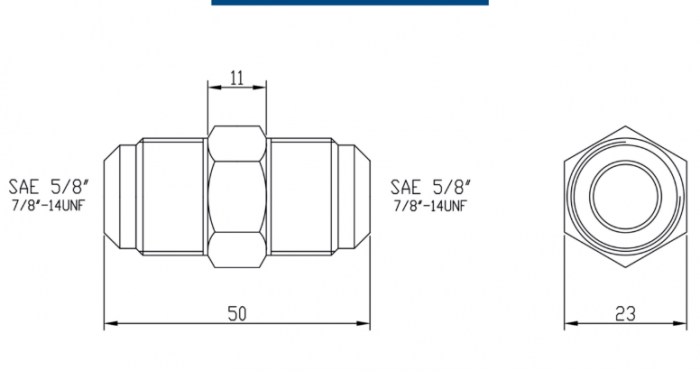 Racord drept din alama 5/8" × 5/8"