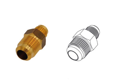 Racord drept din alama 3/8" × 5/8"