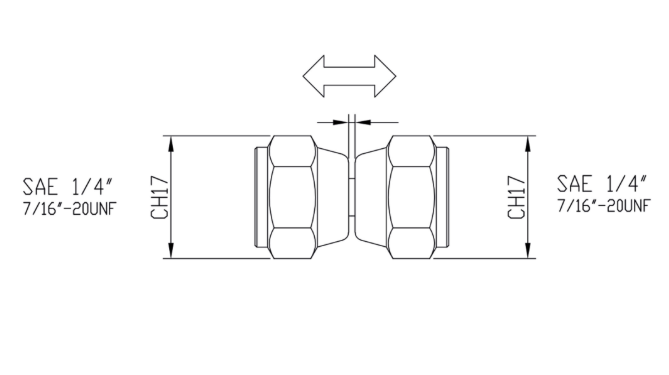 Racord dublu rotativ 1/4"