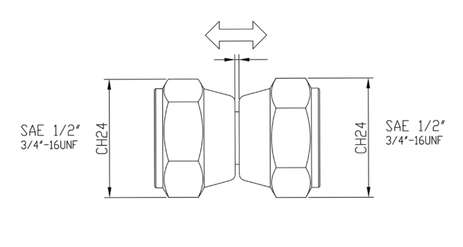 Racord dublu rotativ 1/2"