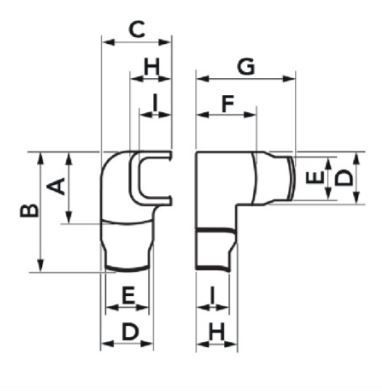 Curba canal de rotatie dreapta GRI ANTR. MRD 75-OPT SCD100166