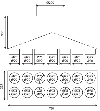 Cutie de distributie FLEXO BOX PRO P 200 14X90