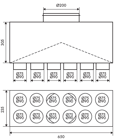 Cutie de distributie FLEXO BOX PRO P 200 14X75