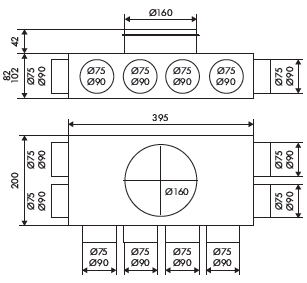 Cutie de distributie FLEXO BOX PRO K 8KX75/160