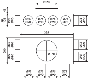 Cutie de distributie FLEXO BOX PRO K 10KX90/200