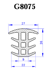 Garnitura de cauciuc EPDM pentru panouri solare G8075