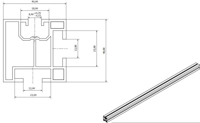 Profil din aluminiu SPL-4