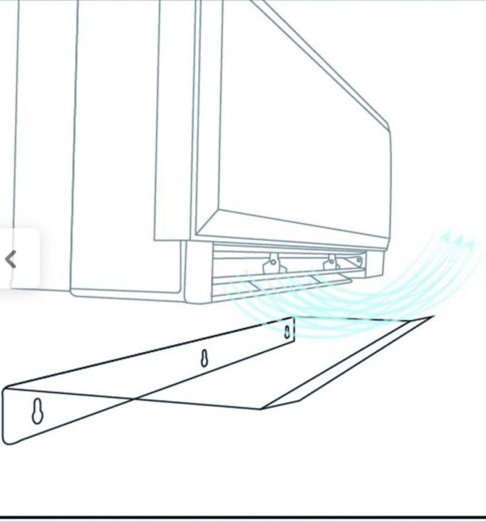 Deflector aer conditionat sticla transparent 800mm BA